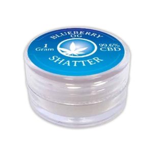 Blueberry OG CBD Shatter- 996mg 1 Gram