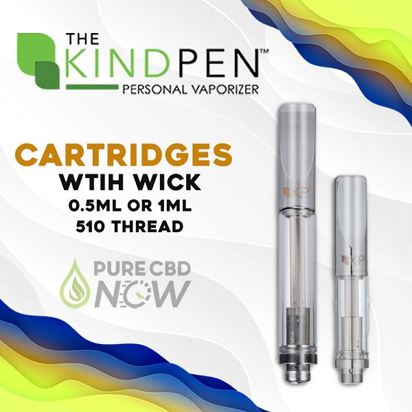 The Kind Pen Empty Cartridge with Wick 1.0 or .5 ml 510 Thread