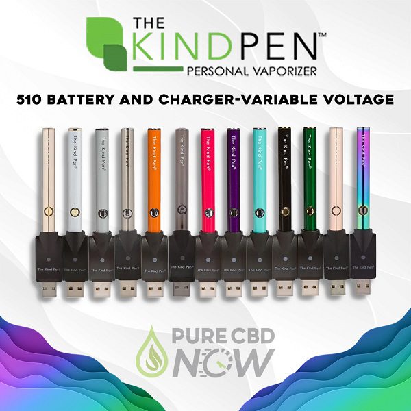 Kind Pen 510 Battery and Charger-Variable Voltage - Pure CBD Now