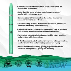 Key Features of the Kind Pen Slim Wax CBD Vape