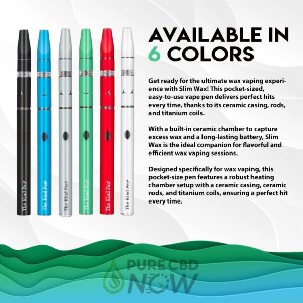 The Kind Pen Slim Wax CBD Vape Pen - Available in 6 Colors