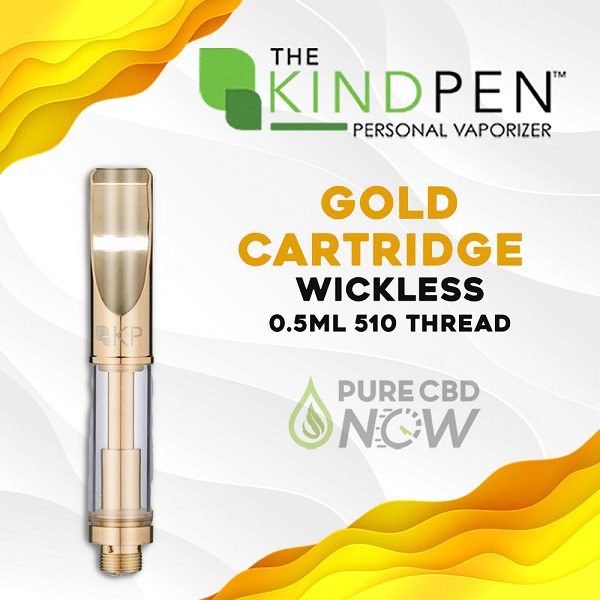 The Kind Pen Gold Empty Cartridge with Wickless .5 ml 510 Thread