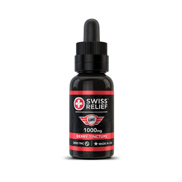 SWISS RELIEF CBD Berry Flavored 1000MG Tincture with Zero THC