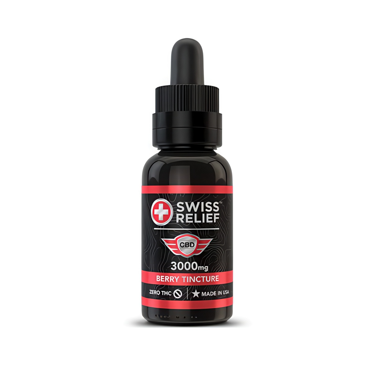 SWISS RELIEF CBD Berry Flavored 3000MG Tincture with Zero THC