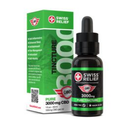 SWISS RELIEF CBD Pure Flavored 3000MG Tincture with Zero THC