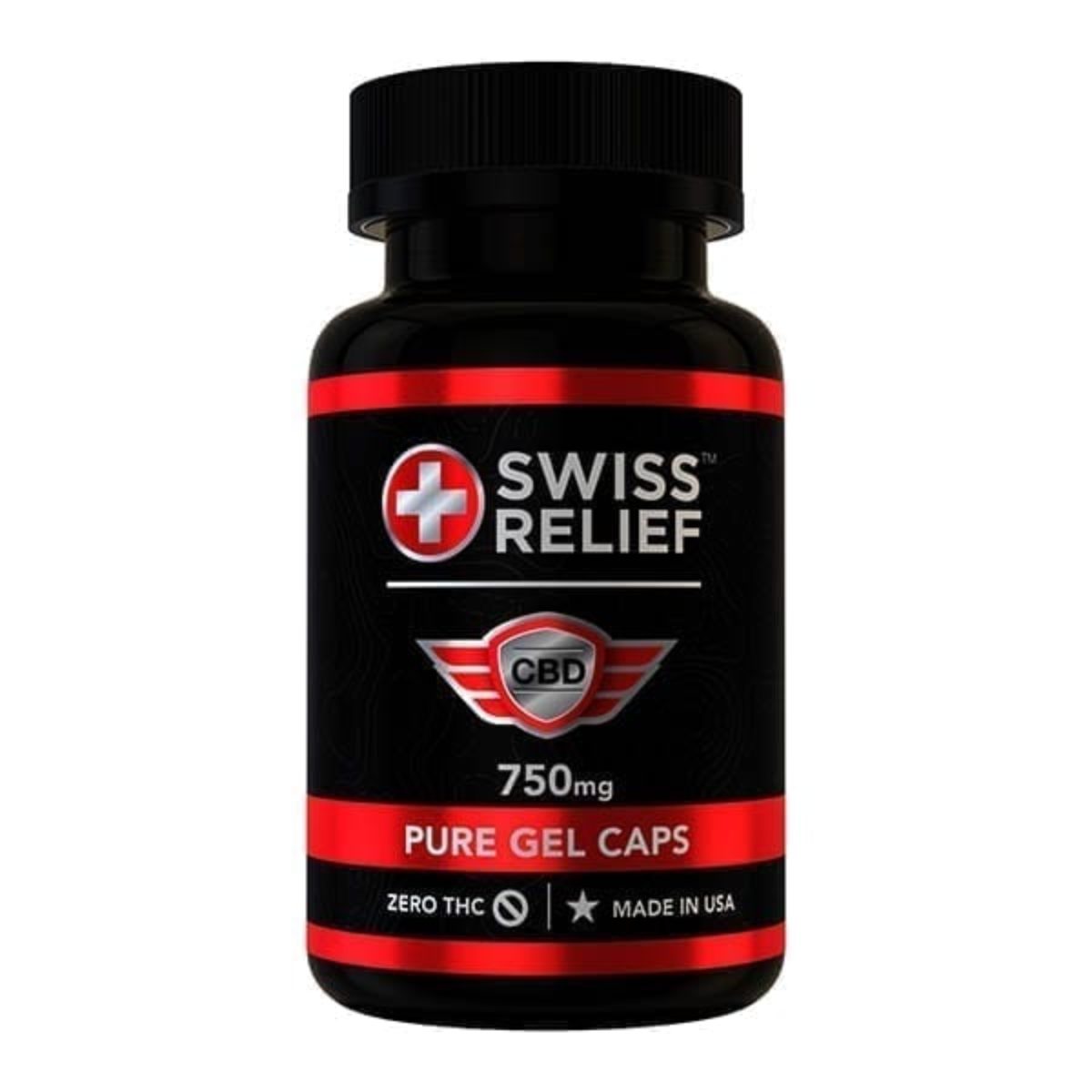Swiss Relief 25mg CBD Gel Caps (Choose Size)