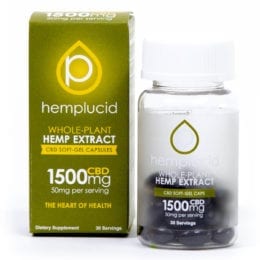 Hemplucid CBD Soft Gels 50mg per Gel (30 Gels)