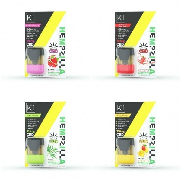 Hempzilla Ki CBD POD 300mg Compatible w/ Ki Device ONLY 