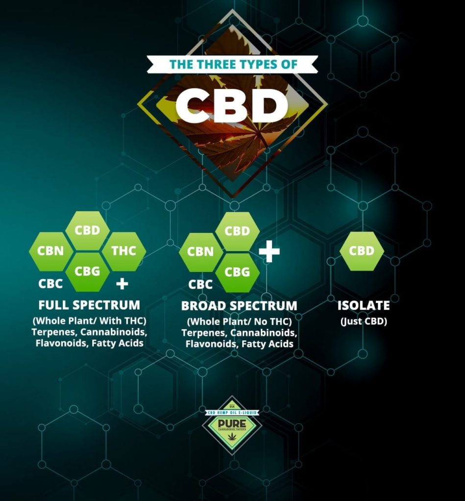 The three types of CBD infographic