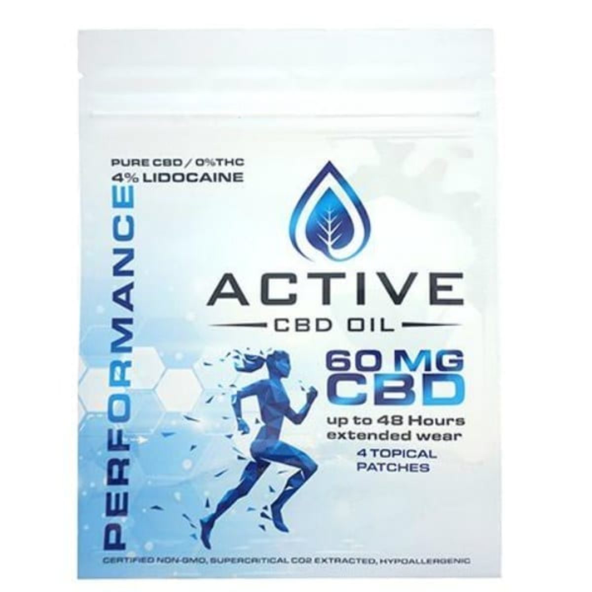 Active CBD Performance Patch pack of 4 - 60mg per