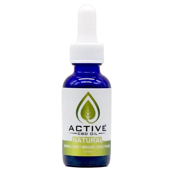 Active CBD Oil Water Soluble CBD Tinctures 300mg - Natural Flavor