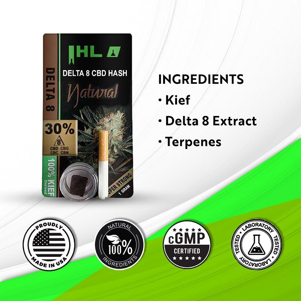 IHL Delta 8 CBD Hash Natural Ingredients