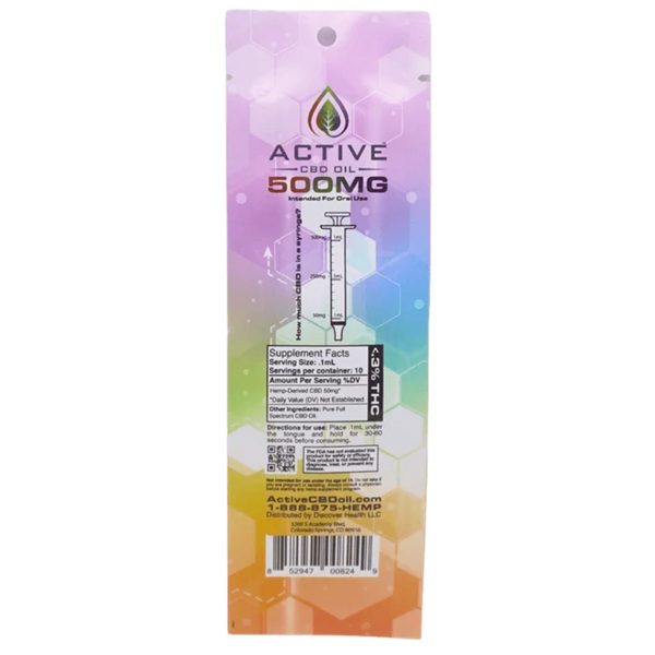 Pure CBD Oil - Full Spectrum - Back