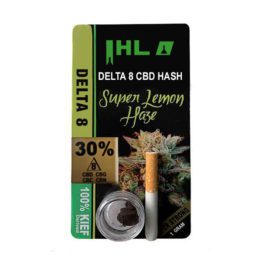 Delta 8 CBD Hash Sativa Black Hash – Super Lemon Haze – 1g 20% CBD