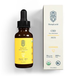 Hemplucid Pets USDA Organic CBD Chicken Flavor 300mg