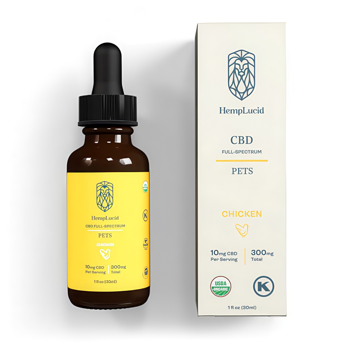 Organic Full-Spectrum CBD for Pets, Chicken Flavor
