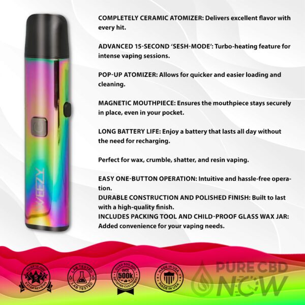 Features of The Kind Pen Weezy CBD Wax and Concentrate Vape
