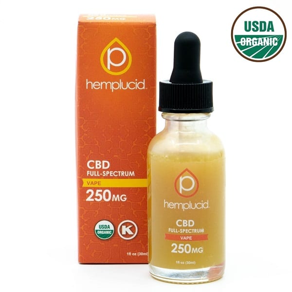 Organic Hemplucid Full-Spectrum Vape 30ml (Choose mg)