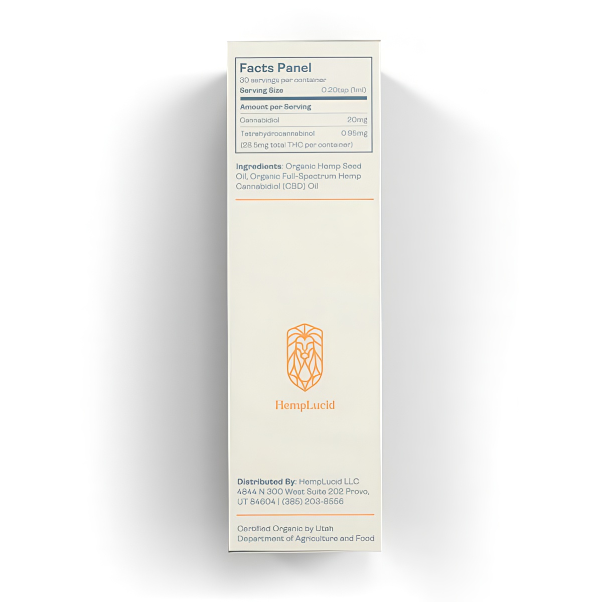 CBD seed oil back
