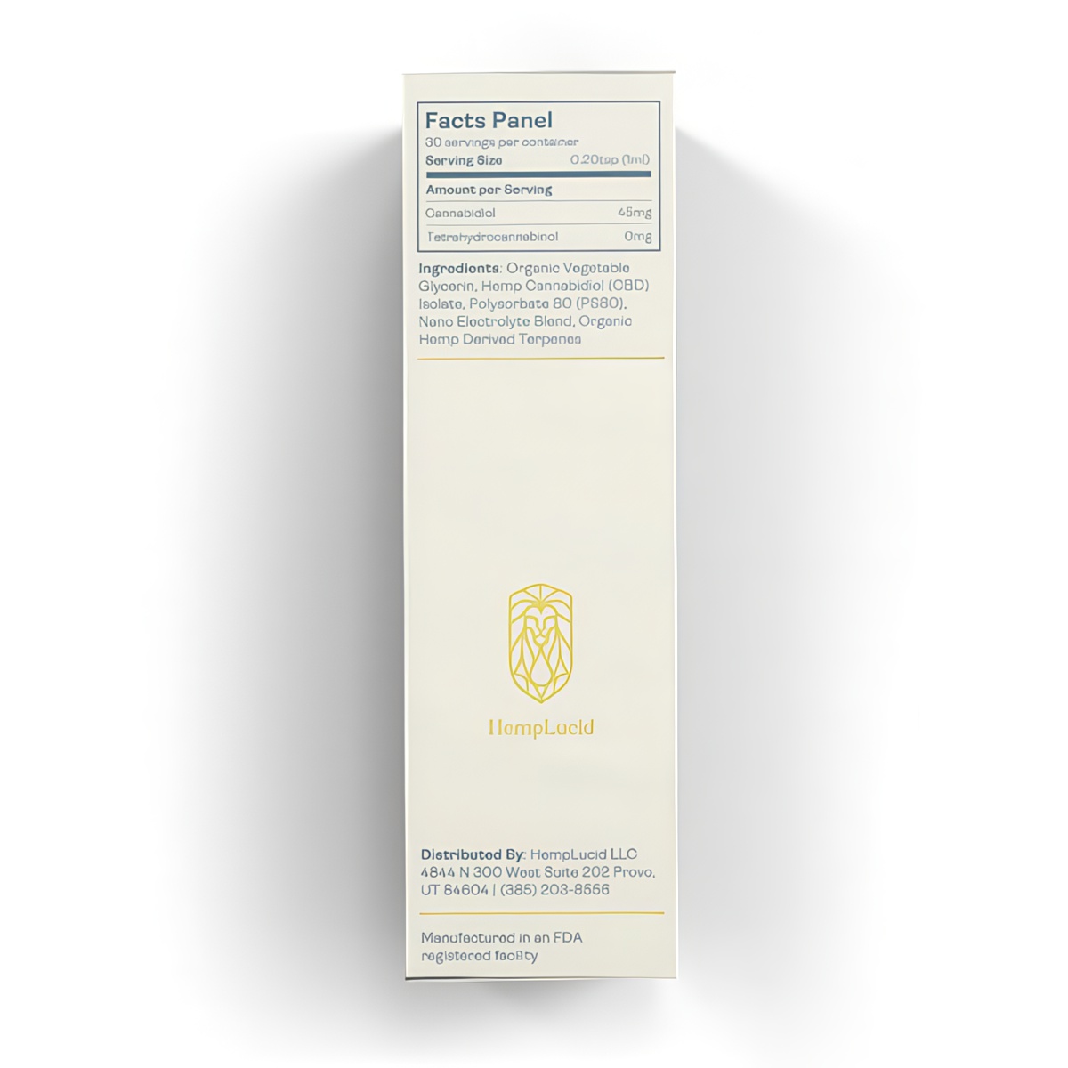 THC-Free Water Soluble CBD Isolate + Terpenes - back