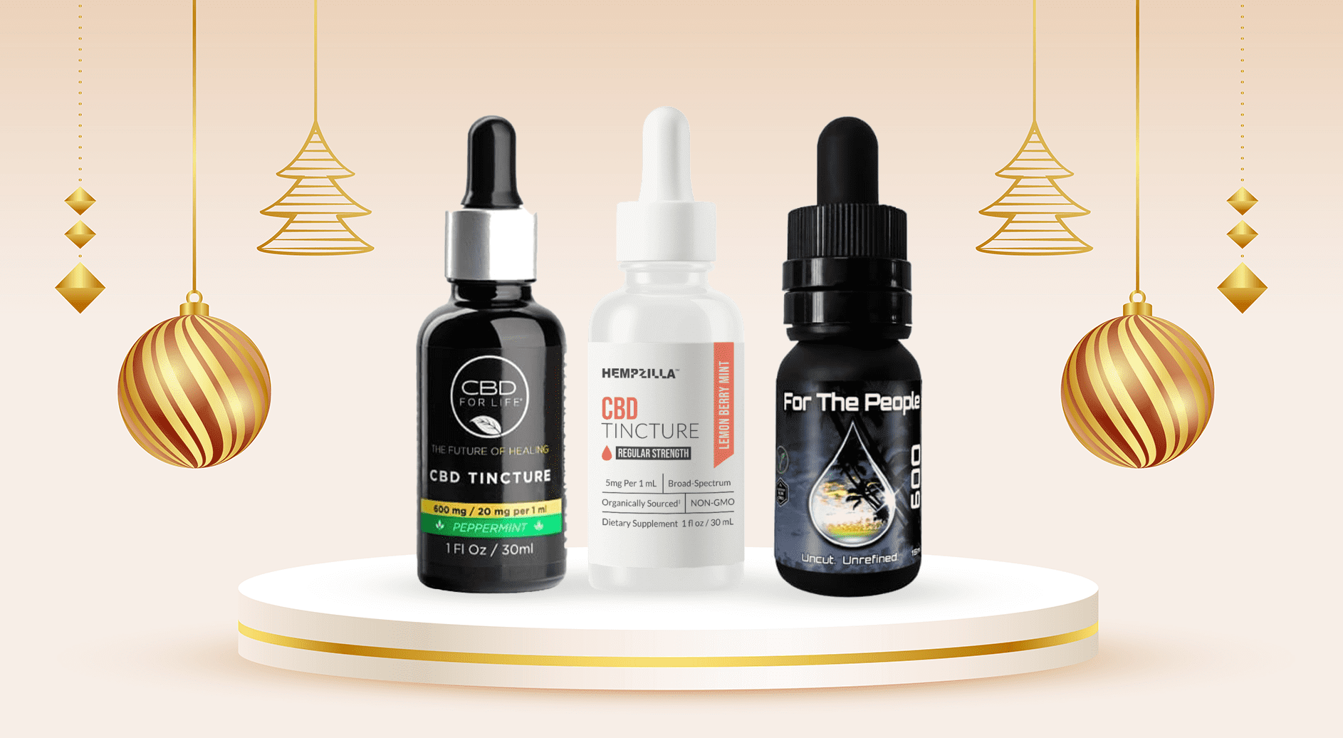Mutiple Brands CBD Tincture in one Place long view