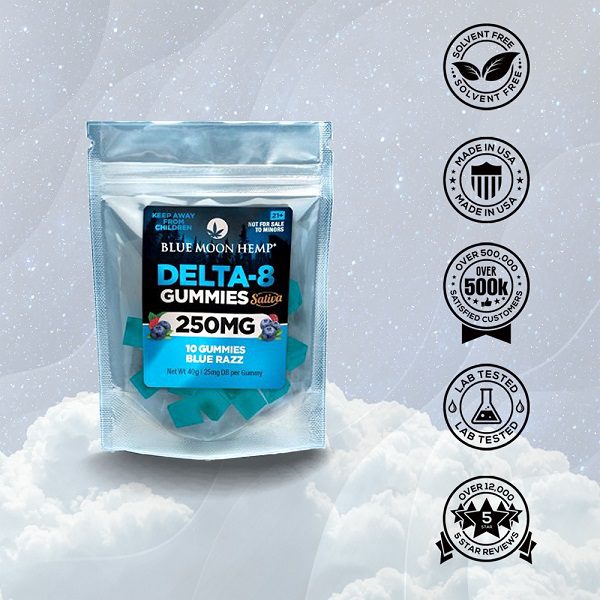 Buy Delta 8 Blue Razz Gummies