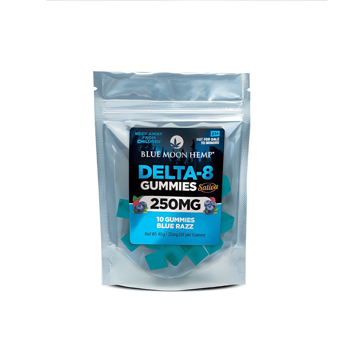 D8 Gummy Blue Razz 250