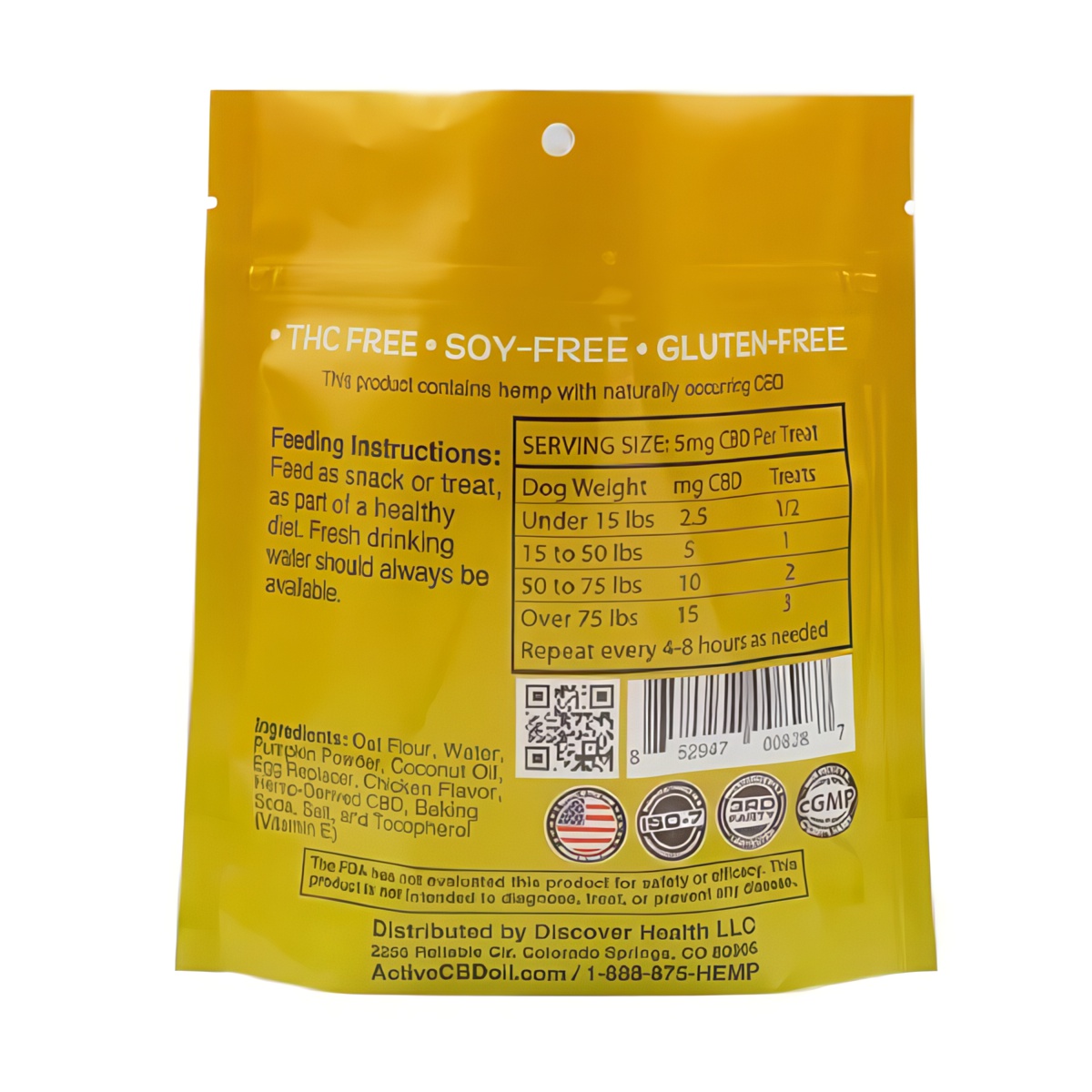 CBD Dog Treats Back