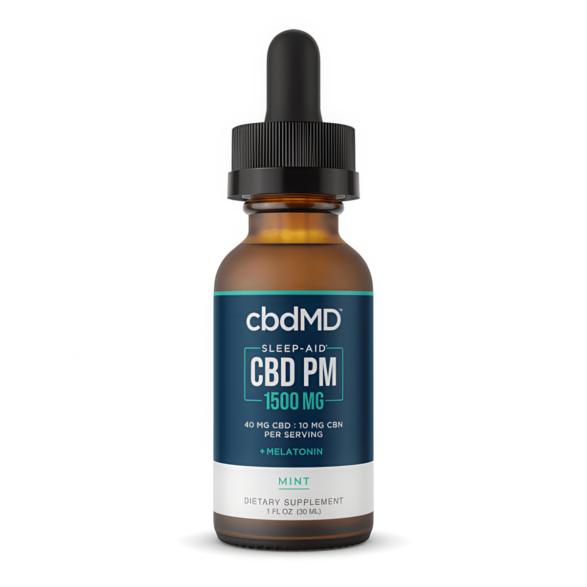 CBD PM Oil Tincture Drops 30mL Mint 500mg