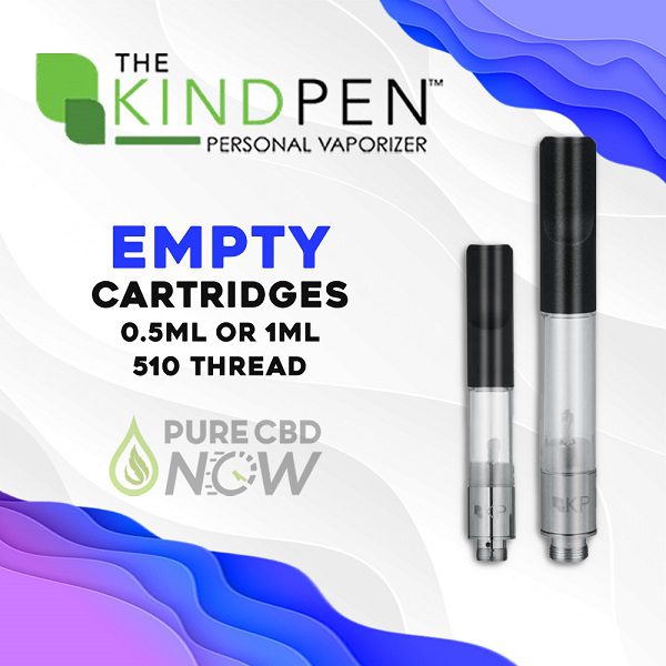 Empty Cartridge 0.5ml or 1ml 510 Thread by the Kind Pen