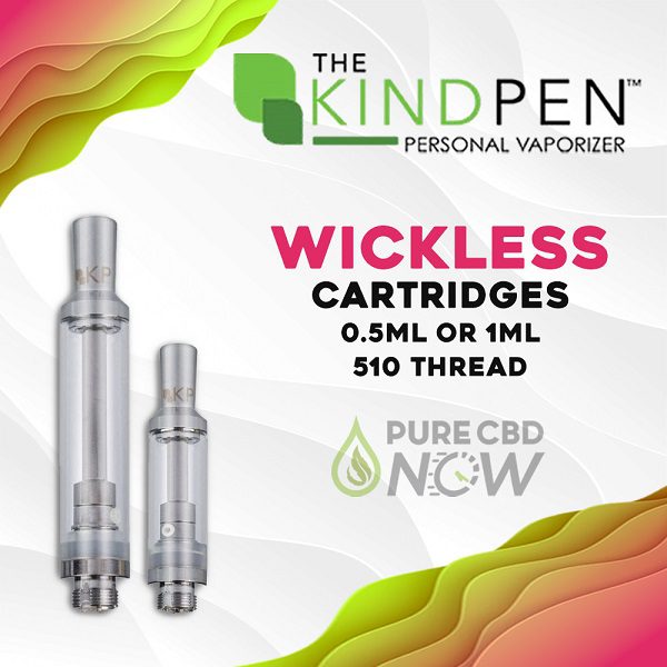 Wickless Empty Cartridge .5ml or 1ml 510 Thread by the Kind Pen