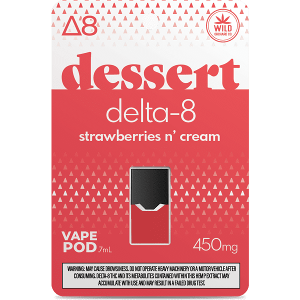 Dessert Delta-8 Pods - Strawberries n’ Cream 450mg