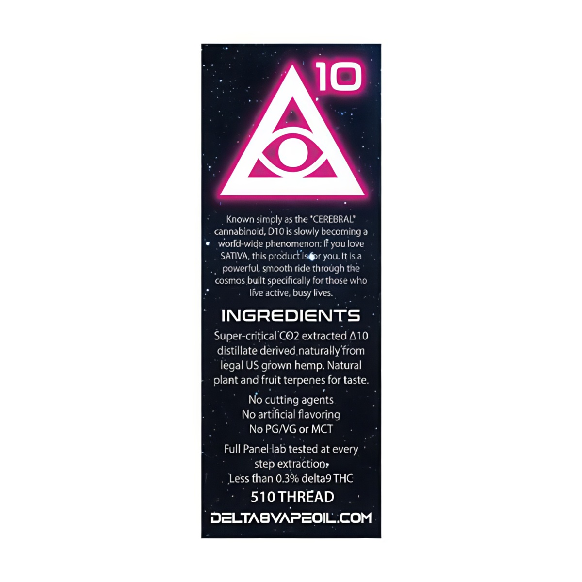 iDELTAX Cartridge Delta 10 Ingredients