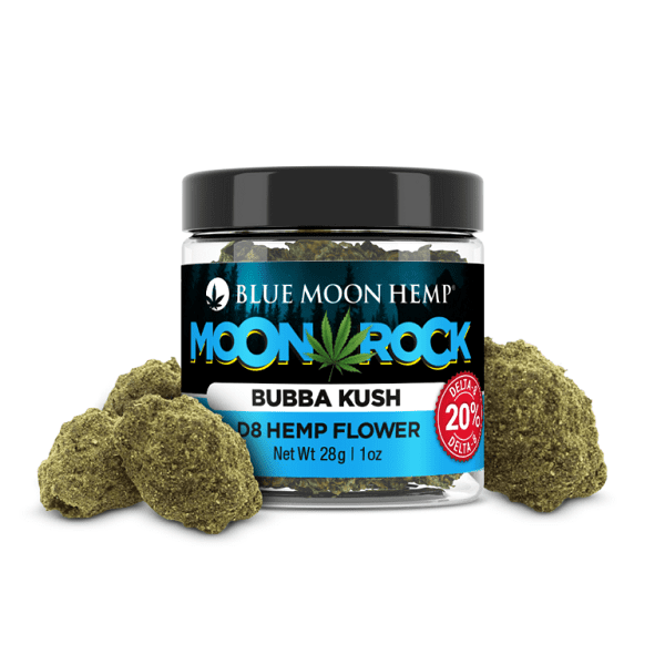 Delta 8 Moon Rocks Bubba Kush Hemp Flower 28 grams