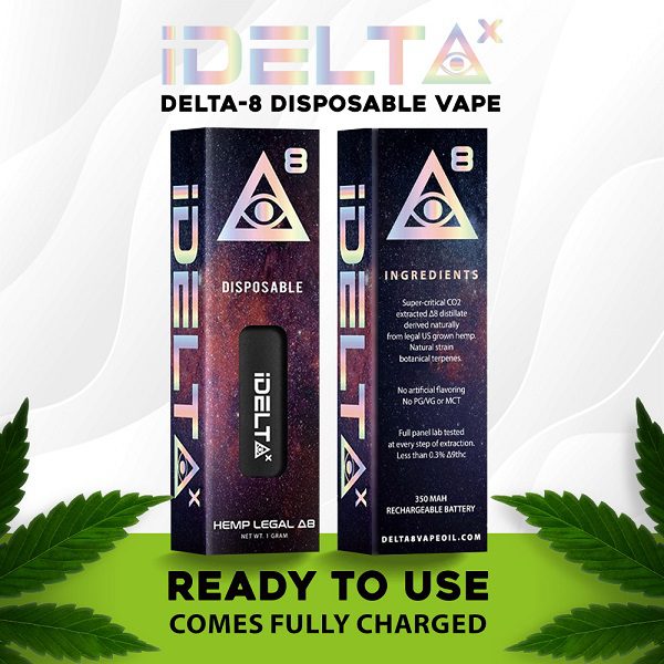 iDELTAX Disposable Delta 8 Vape Pen Full Gram