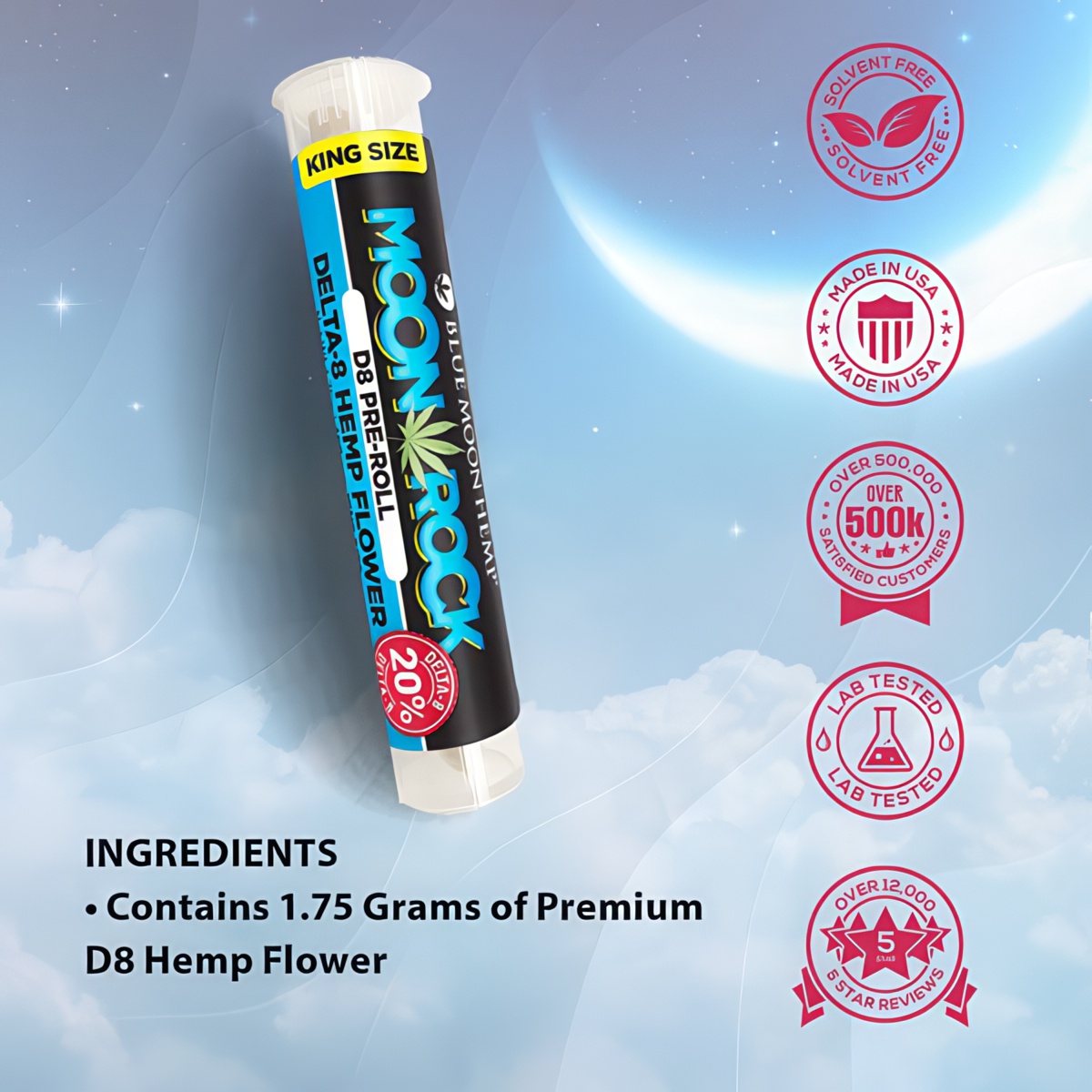 Moon Rock Delta 8 Pre-Roll Ingredients