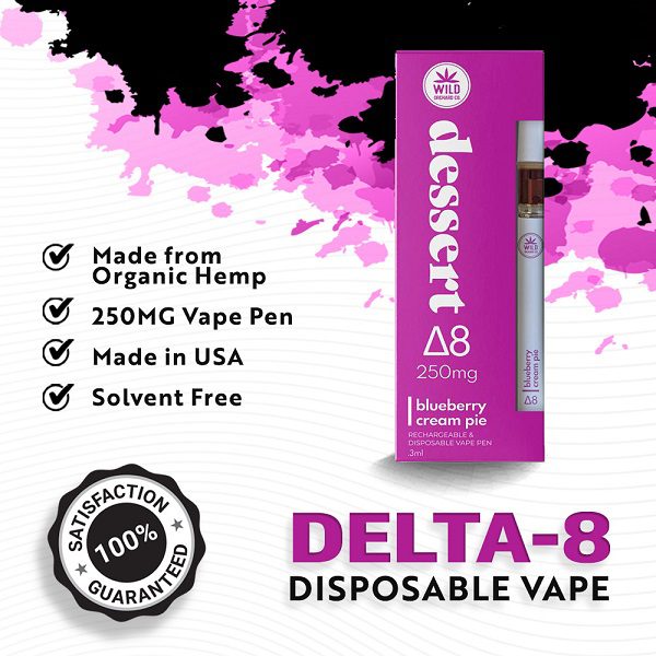 Dessert Delta 8 disposable vape pen by Wild Orchard