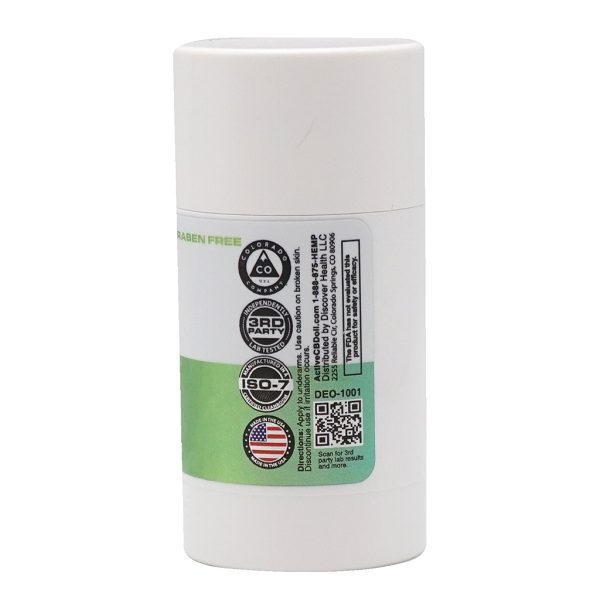 Active CBD oil Deodorant 50mg Back