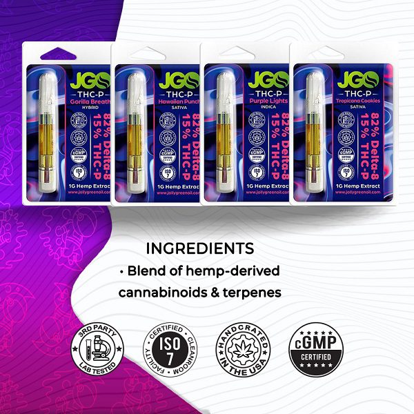 JGO THC-P cartridges ingredients