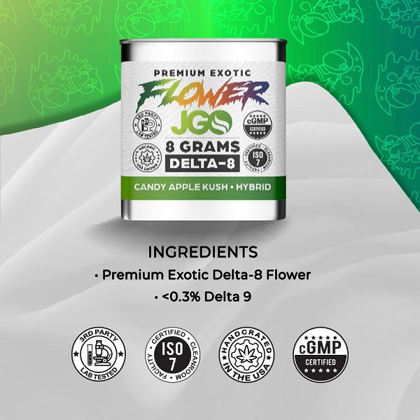 JGO Premium Exotic Delta-8 Flower 8 Grams Ingredients