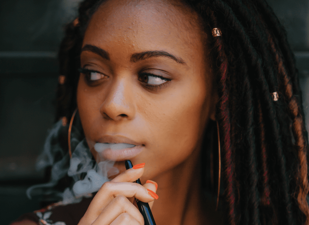 A girl smoking