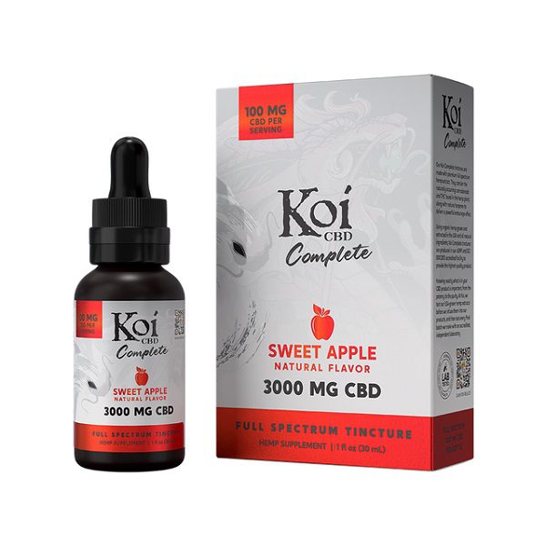 Koi Complete Full Spectrum CBD Tincture 30mL 3000mg - Sweet apple flavor