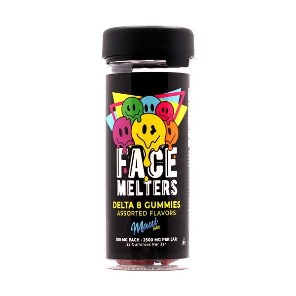 Maui Labs Face Melters Delta 8 THC Gummies Jar 2500mg (25 Count)