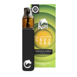 Koi Full Spectrum CBD + CBG Disposable Vape Bar (2 Gram) – Pineapple Punch (Sativa)