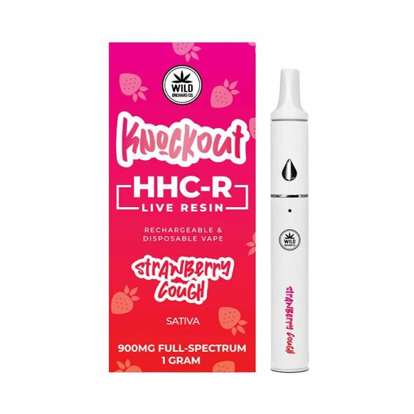 Knockout “Strawberry Cough” HHC-R Live Resin Vape 1 Gram