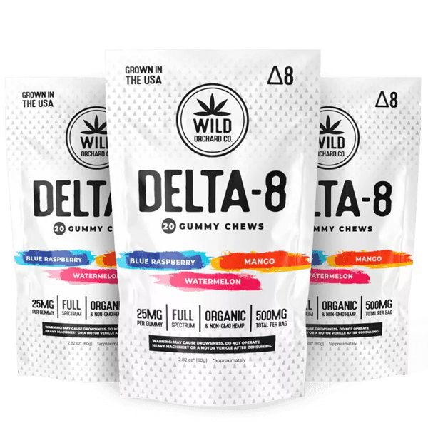 Variety 3-Pack Delta 8 Gummies – 20 PACK – Mango, Watermelon + Blue Raspberry