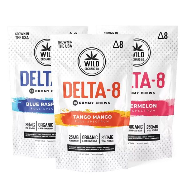 Variety 3-Pack Delta 8 Gummies – Mango + Blue Ras + Watermelon