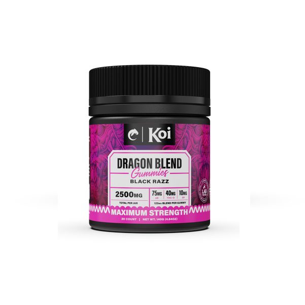 Koi Dragon Blend Gummies - Black razz
