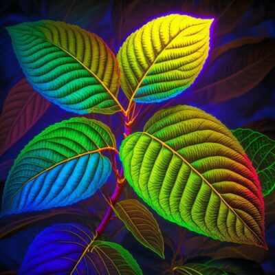 kratom plant multiple bright color