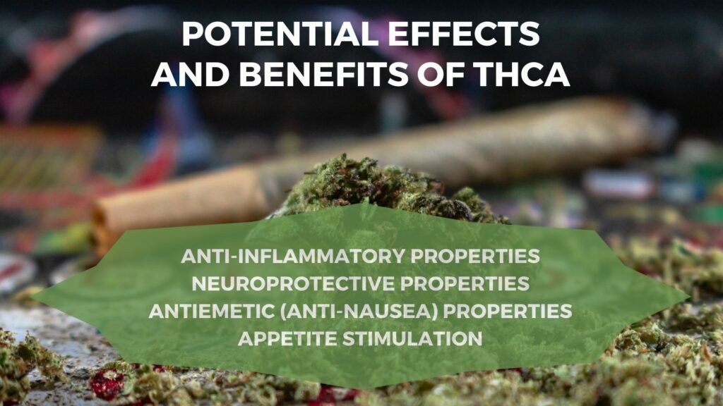 Potential effects and benefits of THCA